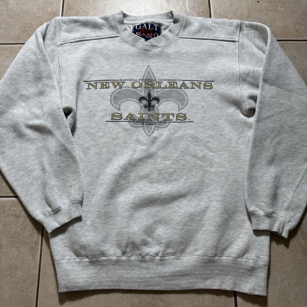 Rare Vintage 90’s New Orleans Saints Crewneck Sweatshirt Men’s Size Small Gray